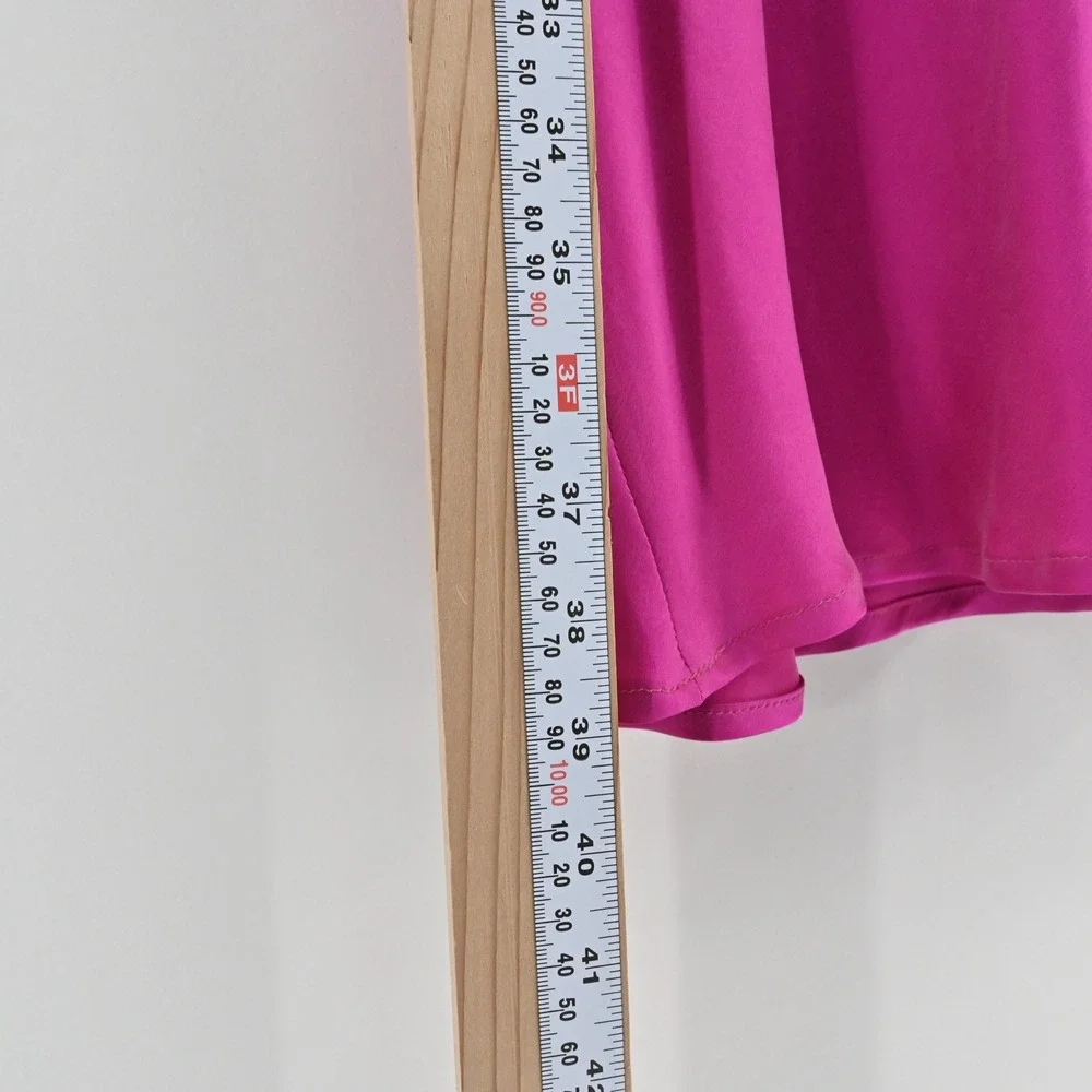 Vtg ABS Pink Silk‎ Dress Size 6 Draped Bust Romantic Cocktail Dopamine Y2k 90s